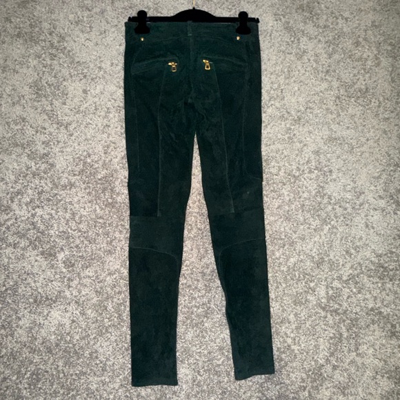 Balmain x H&M Collab - Suede Green Pants - Picture 5 of 7